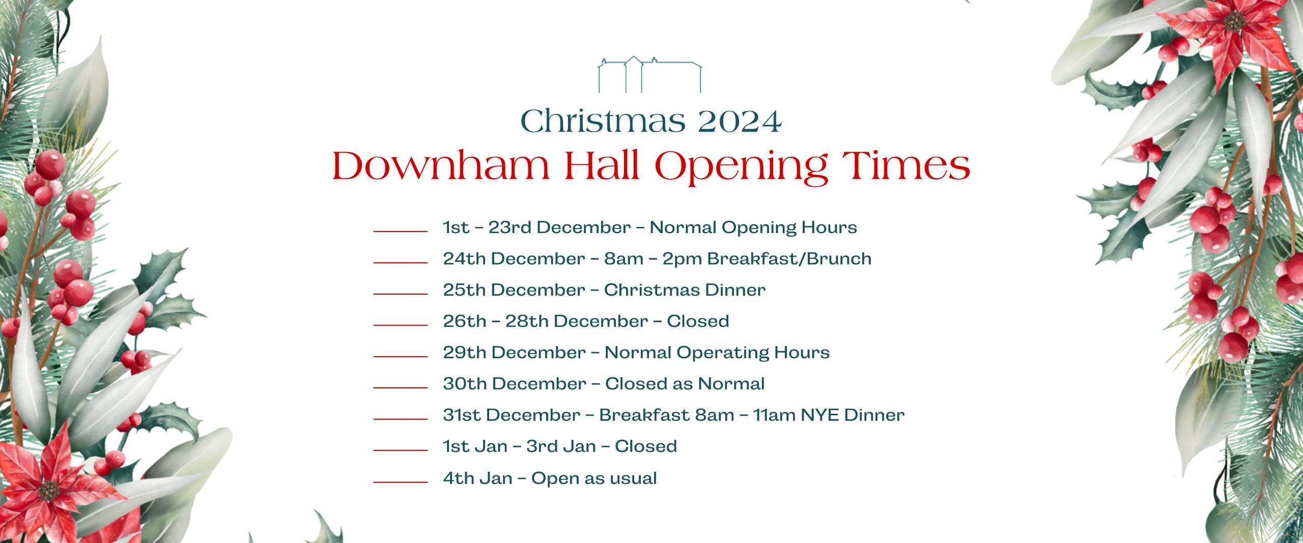 Christmas 2024 - Downham Hall
