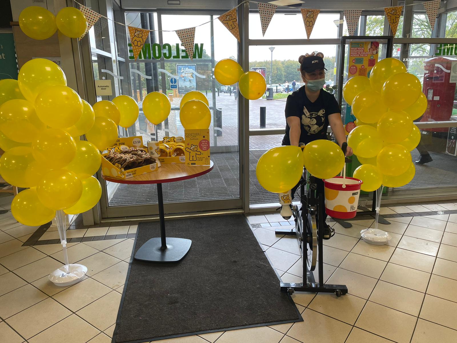 Fundraising for Children in Need at Welcome Break