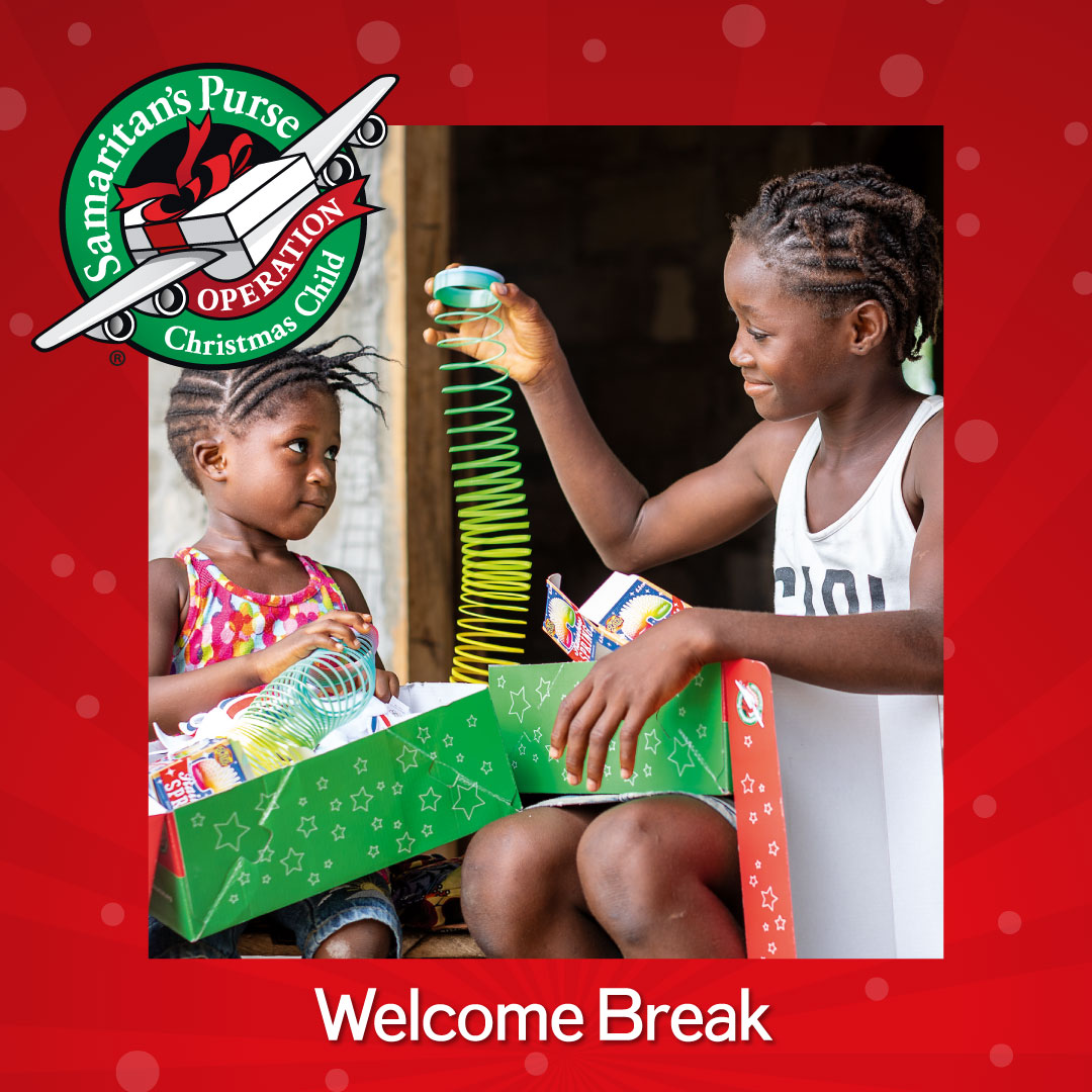 Operation Christmas Child at Welcome Break