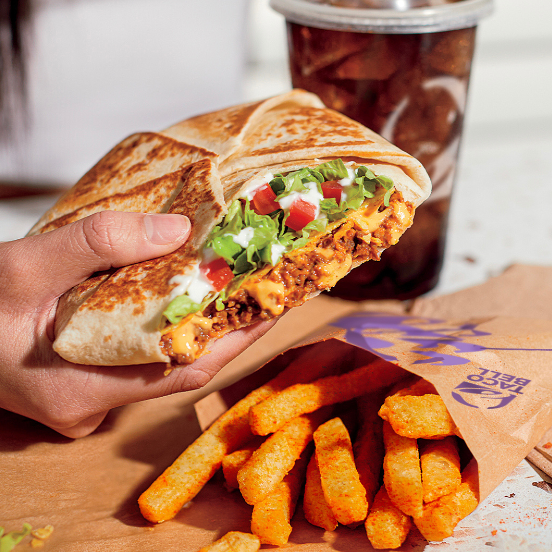 Taco Bell food offering on the motorway
